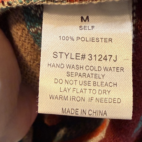 Blue B Women's Aztec Geometric Patterned Jacket size M - Picture 6 of 6